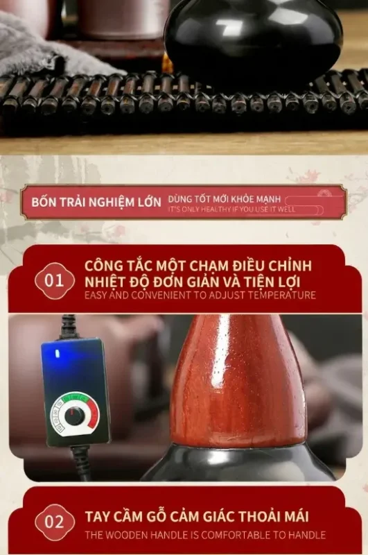 Máy Massage Đá Nóng Dưỡng Sinh Cao Cấp