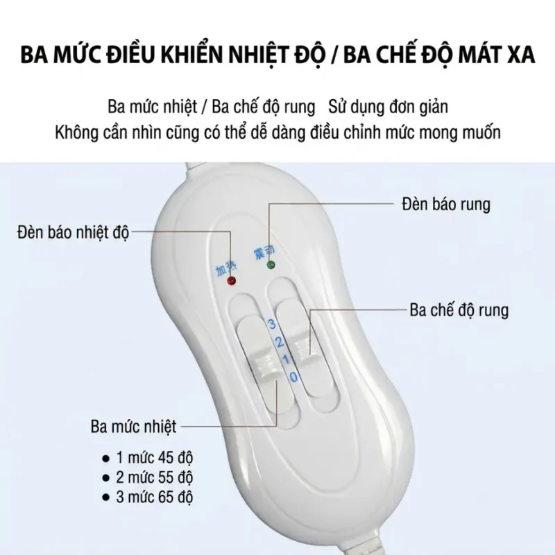 Đai Nóng Rung Giảm Béo Bụng Thon Gọn 3 Cấp Độ – Massage Nhiệt Hồng Ngoại 360° | Bảo Hành 12 Tháng