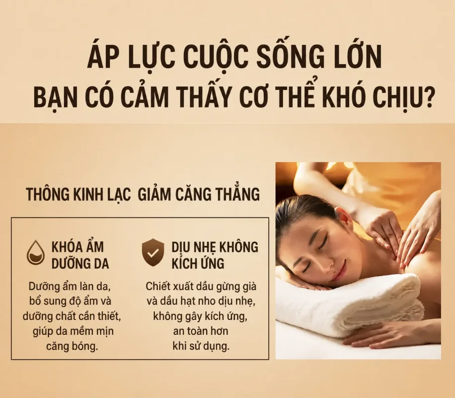 Tinh Dầu Gừng Già Siêu Nóng 1000ml – Tinh Dầu Massage Body, Cạo Gió, Dưỡng Sinh Chuyên Nghiệp