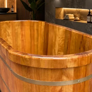 Bồn Tắm Oval Gỗ PơMu
