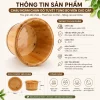 Chậu Ngâm Chân Gỗ Tuyết Tùng Bo Viền Cao Cấp – Thư Giãn, Giữ Nhiệt Tốt