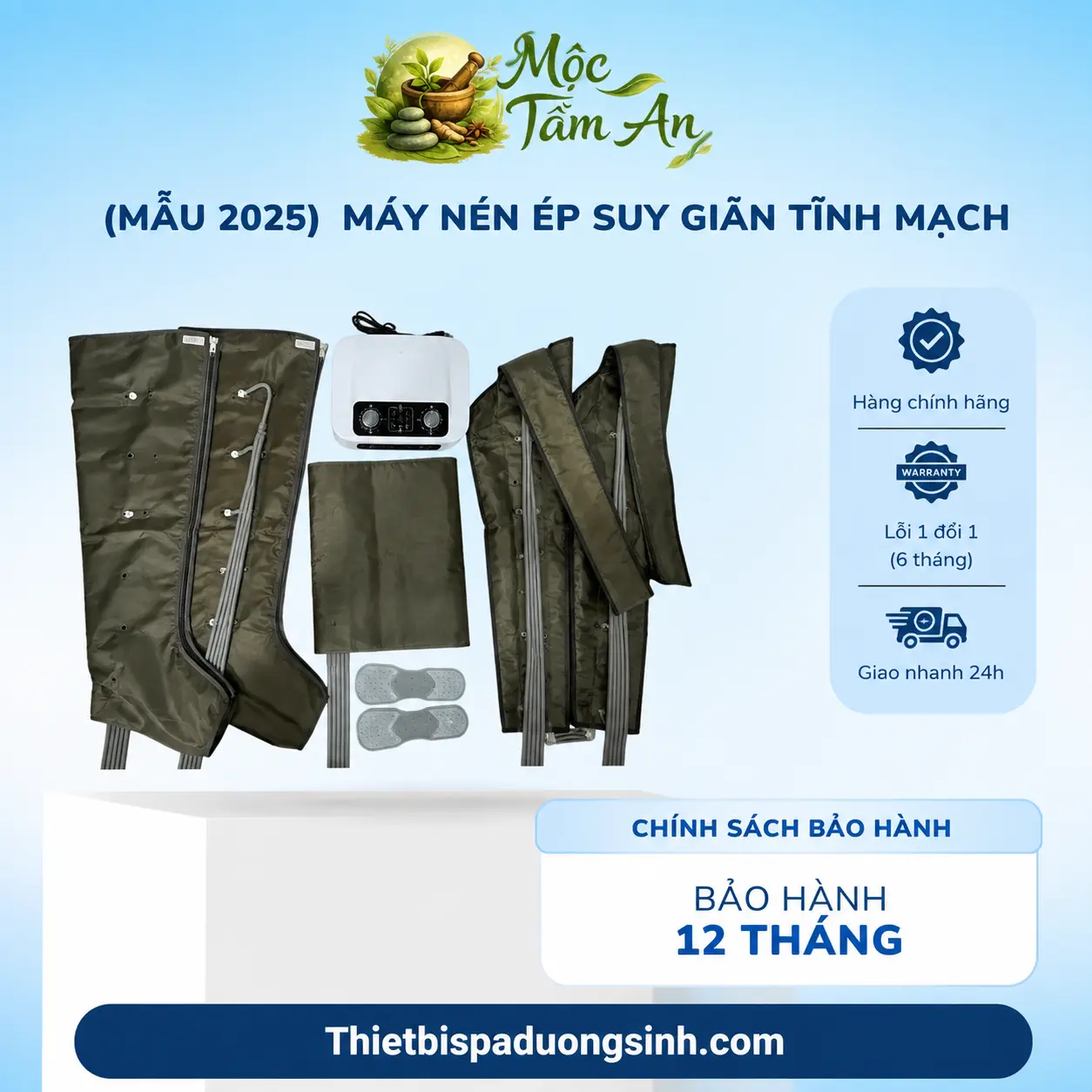 1 (6 KHOANG ĐỦ BỘ) Máy Nén Ép Suy Giãn Tĩnh Mạch – Máy Nén Ép Trị Liệu, Massage Chân Đa Năng, Nén Khí