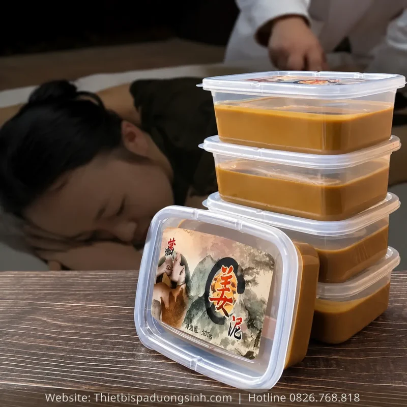 Bùn Gừng Dưỡng Sinh Giảm Béo Đắp Bùn Giảm Đau Nhức Xương Khớp Hộp 1kg