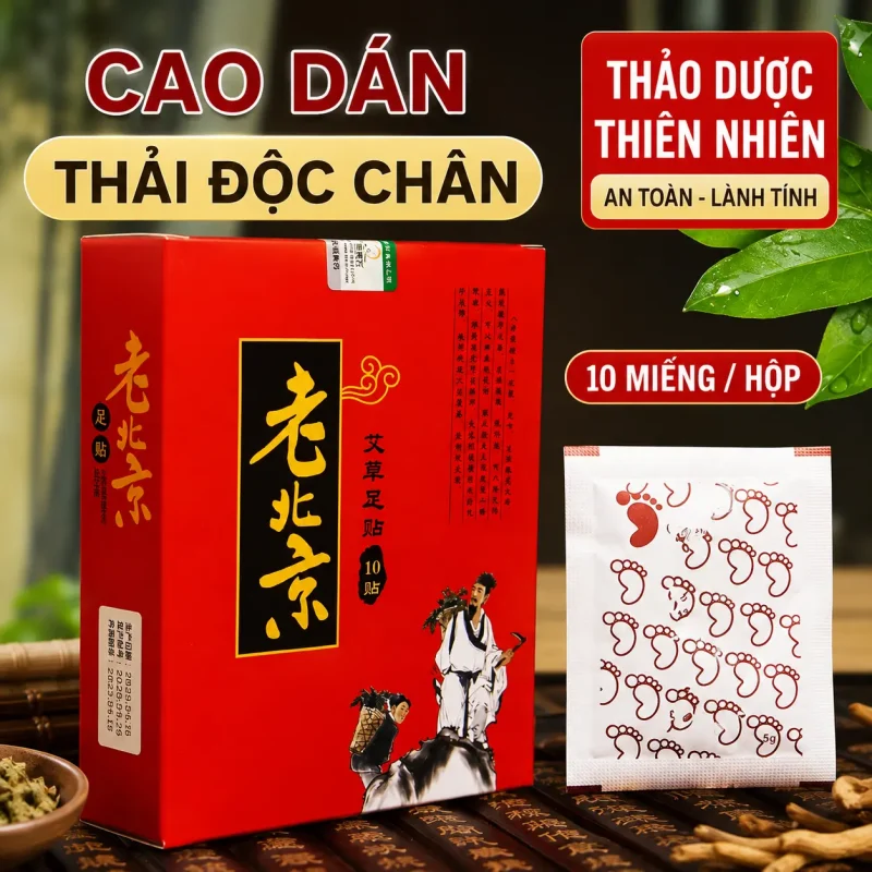 Cao Dán Thải Độc Chân 1 Hộp 50 Miếng – Hỗ Trợ Thư Giãn, Chăm Sóc Bàn Chân Mỗi Ngày