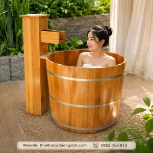 Bồn Tắm Đứng Bằng Gỗ – Bồn Tắm Gỗ Cao Cấp Cho Spa, Gia Đình