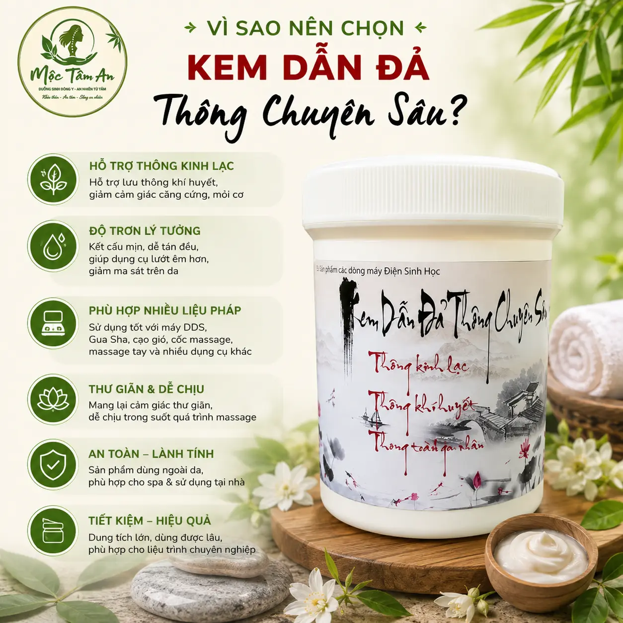 10 Kem Dẫn Đả Thông Chuyên Sâu – Hỗ Trợ Thông Kinh Lạc