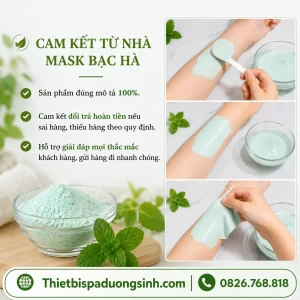 Bột Mặt Nạ Dẻo Bạc Hà Đắp Mặt Đẹp Da – Mặt Nạ Bạc Hà Giảm Mụn, Hỗ Trợ Trắng Da, Se Khít Lỗ Chân Lông Gói 1000g