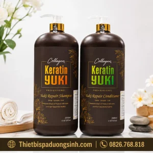Dầu Gội Xả YUKI Keratin Collagen 2000ml – Chăm Sóc Tóc Khô Xơ, Cho Tóc Mềm Mượt & Bóng Khỏe