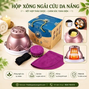 Hộp Xông Ngải Cứu Đa Năng – Sử Dụng Cho Toàn Bộ Cơ Thể, Massage Dưỡng Sinh Đông Y