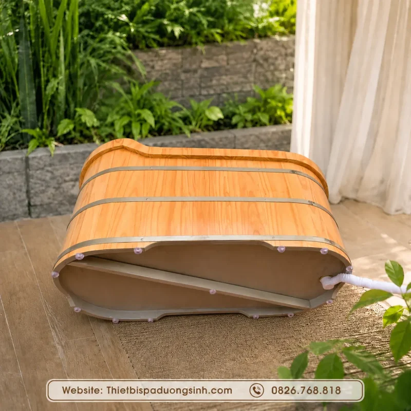 Bồn Tắm Gỗ Bo Viền – Thiết Kế Sang Trọng, Chắc Chắn Cho Không Gian Thư Giãn