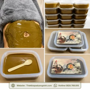Bùn Gừng Dưỡng Sinh Giảm Béo Đắp Bùn Giảm Đau Nhức Xương Khớp Hộp 1kg