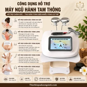 Máy Ngũ Hành Tam Thông Kèm 2 Miếng Dán Điện Cực – Thiết Bị Hỗ Trợ Massage Dưỡng Sinh Chuyên Sâu