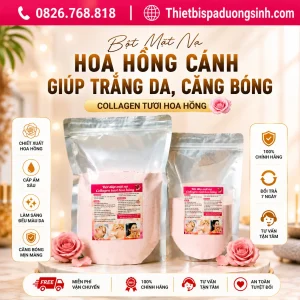 Bột Dẻo Mặt Nạ Hoa Hồng Collagen Cánh Hoa Hồng 1000g – Mặt Nạ Đắp Mặt Dưỡng Da Mềm Mịn Cho Spa