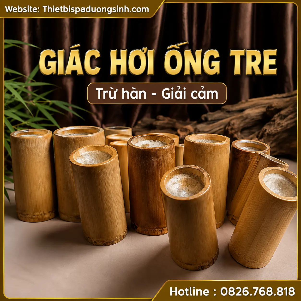 11 GIÁC HƠI TRÚC SIÊU BỀN ĐẸP – ỐNG GIÁC HƠI BẰNG TRÚC ĐỦ KÍCH CỠ – TẶNG KÈM DỤNG CỤ GIÁC