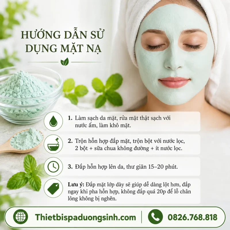 Bột Mặt Nạ Dẻo Bạc Hà Đắp Mặt Đẹp Da – Mặt Nạ Bạc Hà Giảm Mụn, Hỗ Trợ Trắng Da, Se Khít Lỗ Chân Lông Gói 1000g