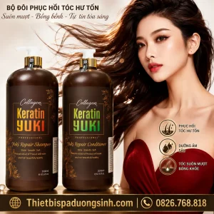Dầu Gội Xả YUKI Keratin Collagen 2000ml – Chăm Sóc Tóc Khô Xơ, Cho Tóc Mềm Mượt & Bóng Khỏe