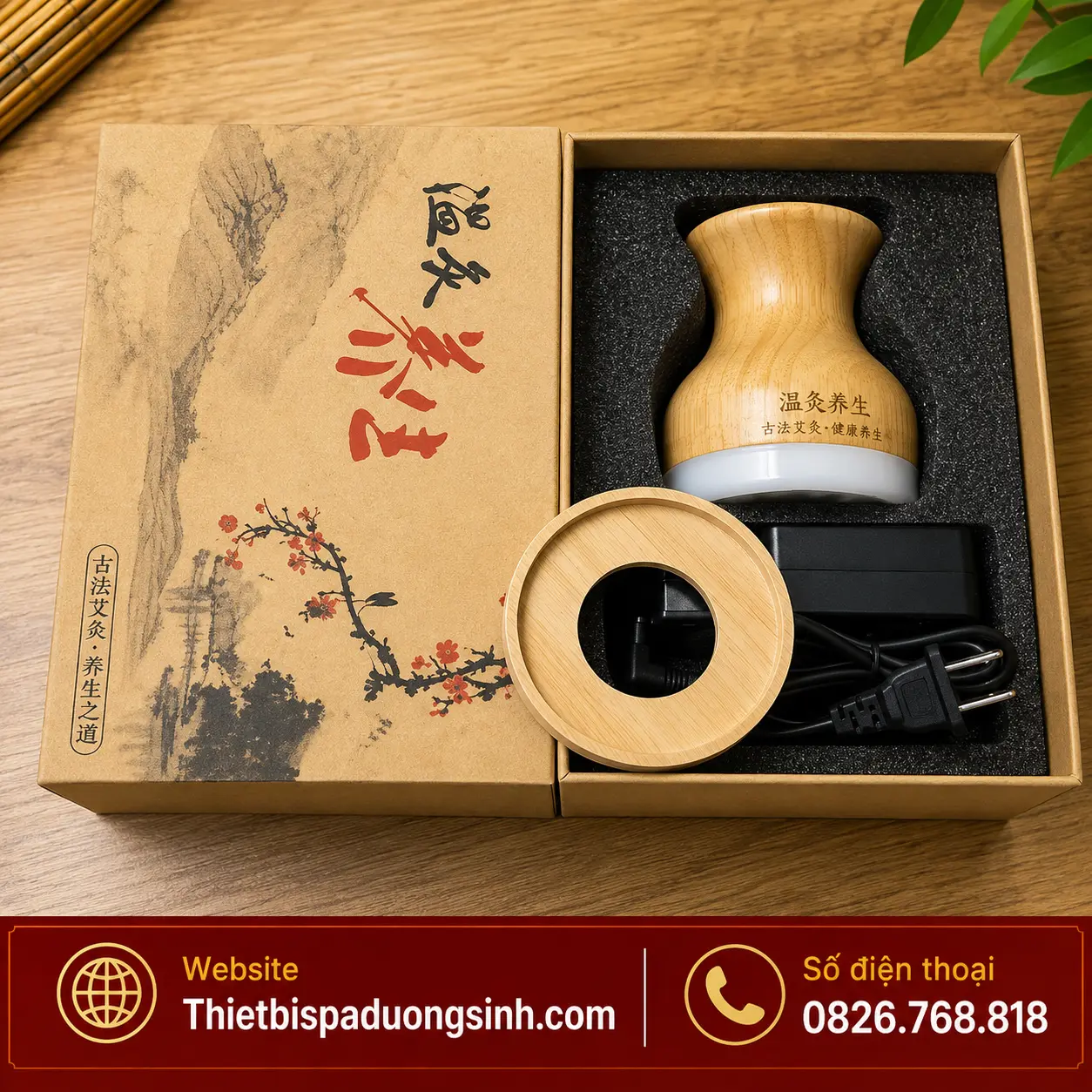 12 Cốc Nhiệt Hồng Quang – Cốc Hồng Quang Thần Cứu Trị Liệu Có Đèn Massage Đả Thông Kinh Lạc