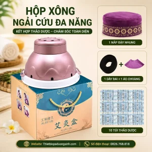 Hộp Xông Ngải Cứu Đa Năng – Sử Dụng Cho Toàn Bộ Cơ Thể, Massage Dưỡng Sinh Đông Y