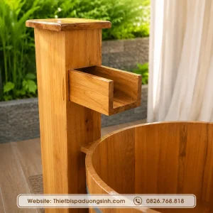 Bồn Tắm Đứng Bằng Gỗ – Bồn Tắm Gỗ Cao Cấp Cho Spa, Gia Đình