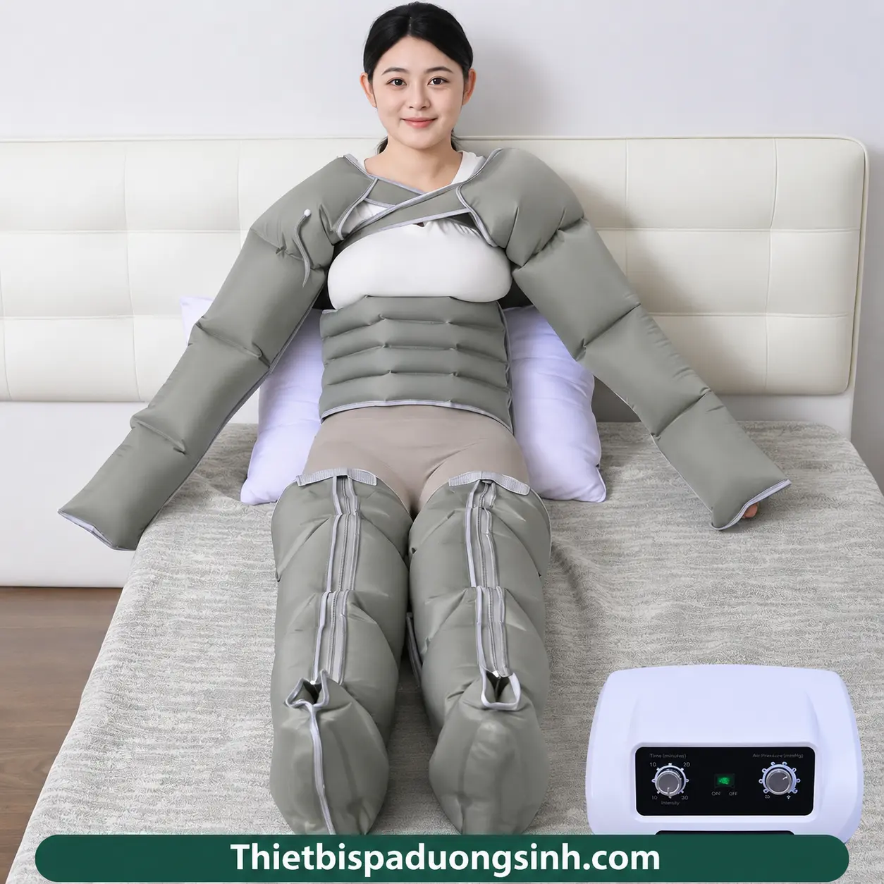 12 (6 KHOANG ĐỦ BỘ) Máy Nén Ép Suy Giãn Tĩnh Mạch – Máy Nén Ép Trị Liệu, Massage Chân Đa Năng, Nén Khí