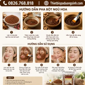 Bột Mặt Nạ Ngũ Hoa Hạt Nhỏ - Hạt To Đắp Mặt 1000G – Chăm Sóc Da, Làm Sạch & Hỗ Trợ Da Mụn