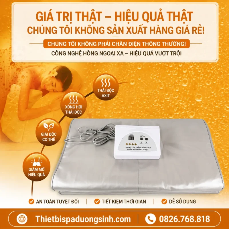Chăn Điện Giảm Béo Tắm Trắng Xông Hơi 80x180cm – Chăn Xông Hơi Hấp Trắng Cho Spa