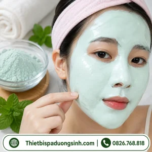 Bột Mặt Nạ Dẻo Bạc Hà Đắp Mặt Đẹp Da – Mặt Nạ Bạc Hà Giảm Mụn, Hỗ Trợ Trắng Da, Se Khít Lỗ Chân Lông Gói 1000g