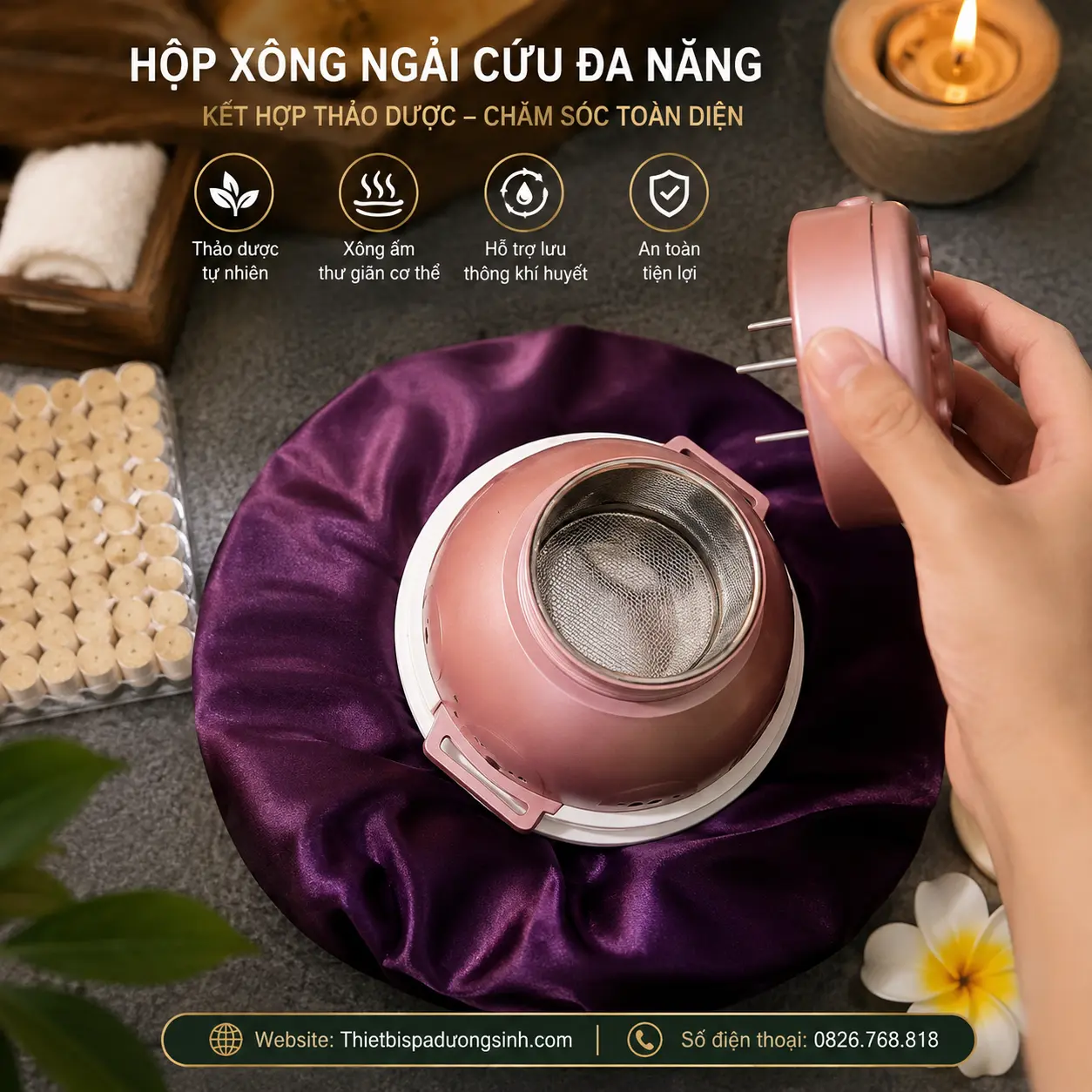 14 Hộp Xông Ngải Cứu Đa Năng – Sử Dụng Cho Toàn Bộ Cơ Thể, Massage Dưỡng Sinh Đông Y