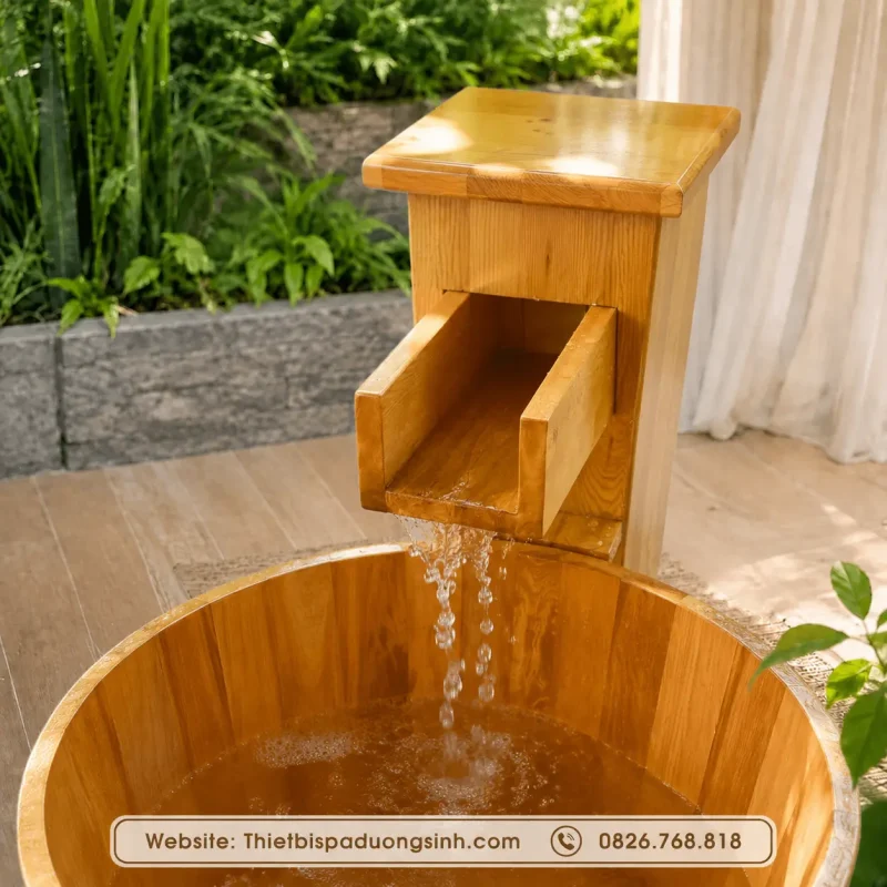 Bồn Tắm Đứng Bằng Gỗ – Bồn Tắm Gỗ Cao Cấp Cho Spa, Gia Đình