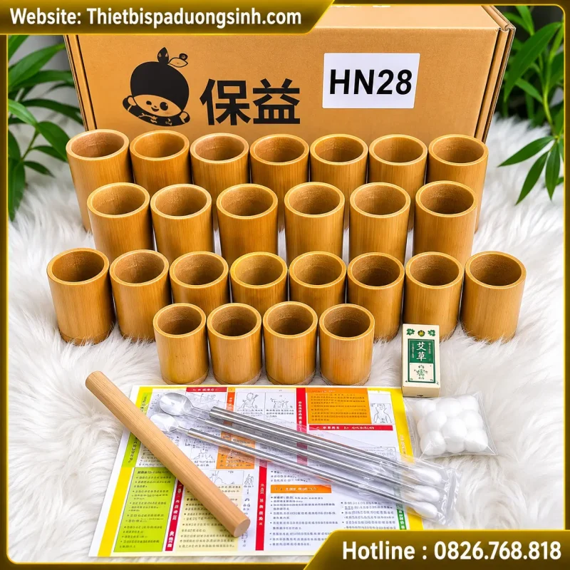 GIÁC HƠI TRÚC SIÊU BỀN ĐẸP – ỐNG GIÁC HƠI BẰNG TRÚC ĐỦ KÍCH CỠ – TẶNG KÈM DỤNG CỤ GIÁC