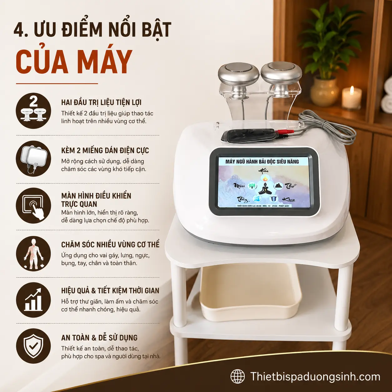 16 Máy Ngũ Hành Tam Thông Kèm 2 Miếng Dán Điện Cực – Thiết Bị Hỗ Trợ Massage Dưỡng Sinh Chuyên Sâu