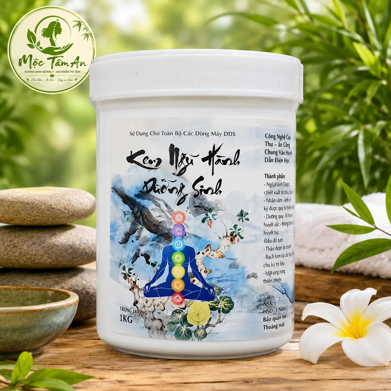 18 Kem Ngũ Hành Dưỡng Sinh 1kg – Hỗ Trợ Thông Kinh Lạc, Thư Giãn Cơ Thể, Massage Dưỡng Sinh Chuyên Sâu