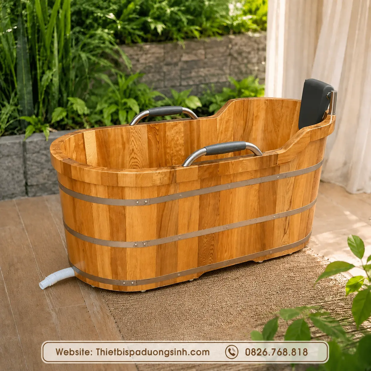 2 Bồn Bằng Gỗ Pơ Mu – Bồn Tắm Gỗ Pơ Mu Cao Cấp, Sang Trọng Và Bền Đẹp