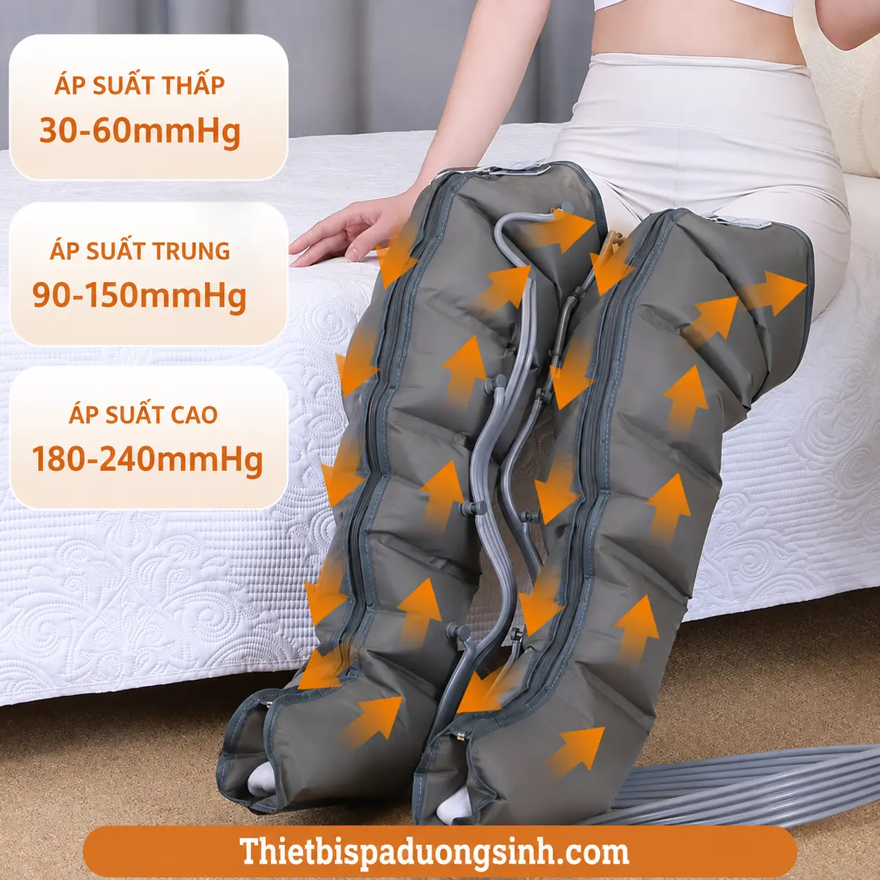 3 (6 KHOANG ĐỦ BỘ) Máy Nén Ép Suy Giãn Tĩnh Mạch – Máy Nén Ép Trị Liệu, Massage Chân Đa Năng, Nén Khí