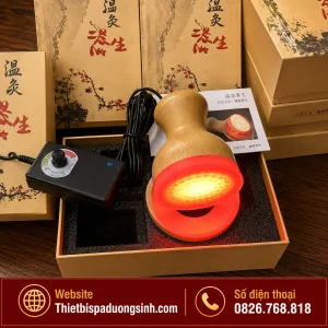 Cốc Nhiệt Hồng Quang – Cốc Hồng Quang Thần Cứu Trị Liệu Có Đèn Massage Đả Thông Kinh Lạc
