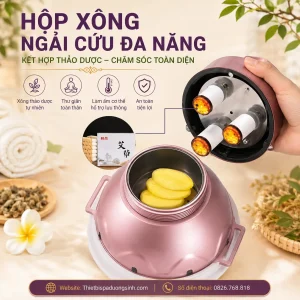Hộp Xông Ngải Cứu Đa Năng – Sử Dụng Cho Toàn Bộ Cơ Thể, Massage Dưỡng Sinh Đông Y