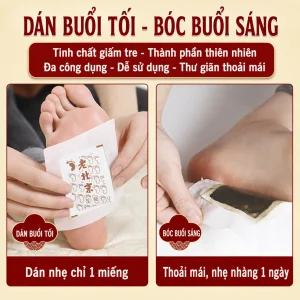 Cao Dán Thải Độc Chân 1 Hộp 50 Miếng – Hỗ Trợ Thư Giãn, Chăm Sóc Bàn Chân Mỗi Ngày
