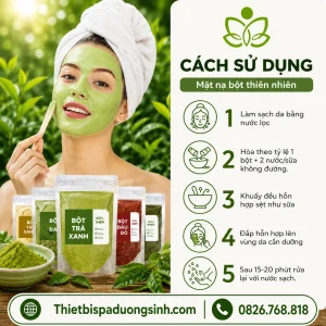 Bột Trà Xanh Nguyên Chất 100% Mặt Nạ Trà Xanh Đắp Mặt Bóc Bã Nhờn, Ngừa Mụn, Mờ Thâm 1000G