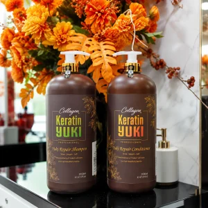 Dầu Gội Xả YUKI Keratin Collagen 2000ml – Chăm Sóc Tóc Khô Xơ, Cho Tóc Mềm Mượt & Bóng Khỏe