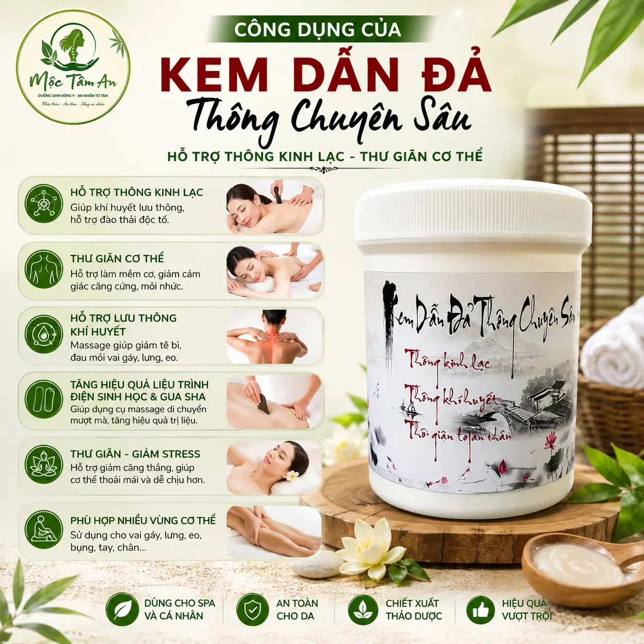 4 Kem Dẫn Đả Thông Chuyên Sâu – Hỗ Trợ Thông Kinh Lạc