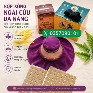 Hộp Xông Ngải Cứu Đa Năng – Sử Dụng Cho Toàn Bộ Cơ Thể, Massage Dưỡng Sinh Đông Y