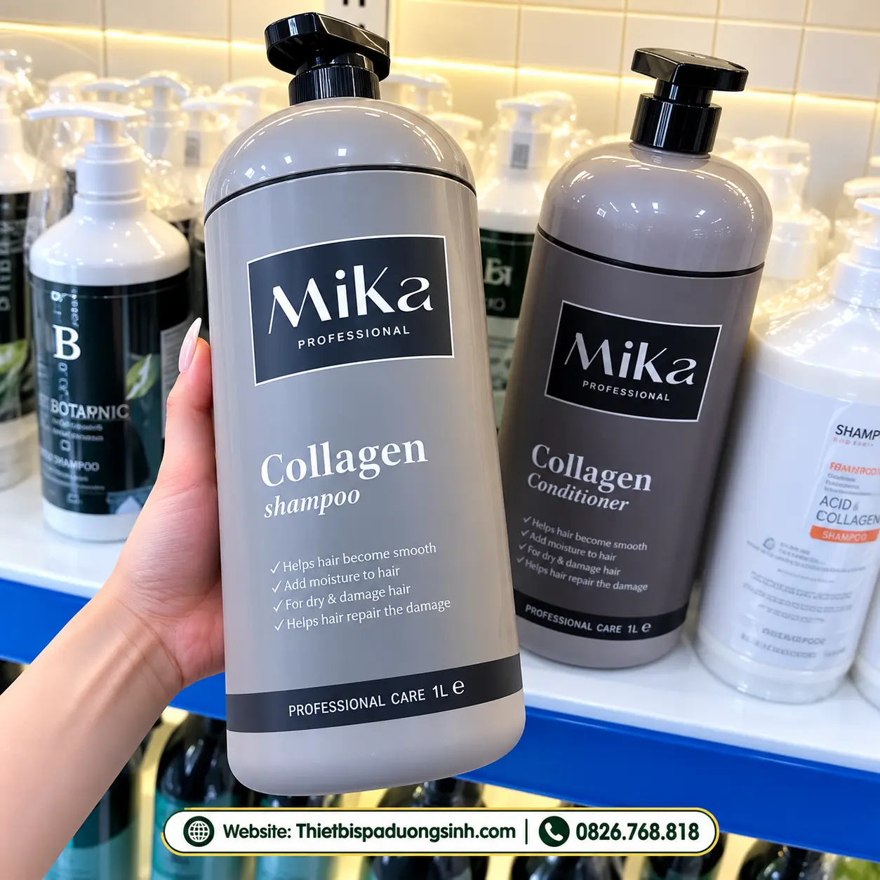 4 Dầu Gội Collagen MIKA – Phục Hồi Tóc Hư Tổn, Hỗ Trợ Giảm Dầu Bết, Gàu Và Gãy Rụng