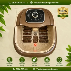 Máy Ngâm Chân Massage Cao Cấp – Bồn Ngâm Chân Tự Làm Nóng Nước, Sục Khí, Massage Thư Giãn