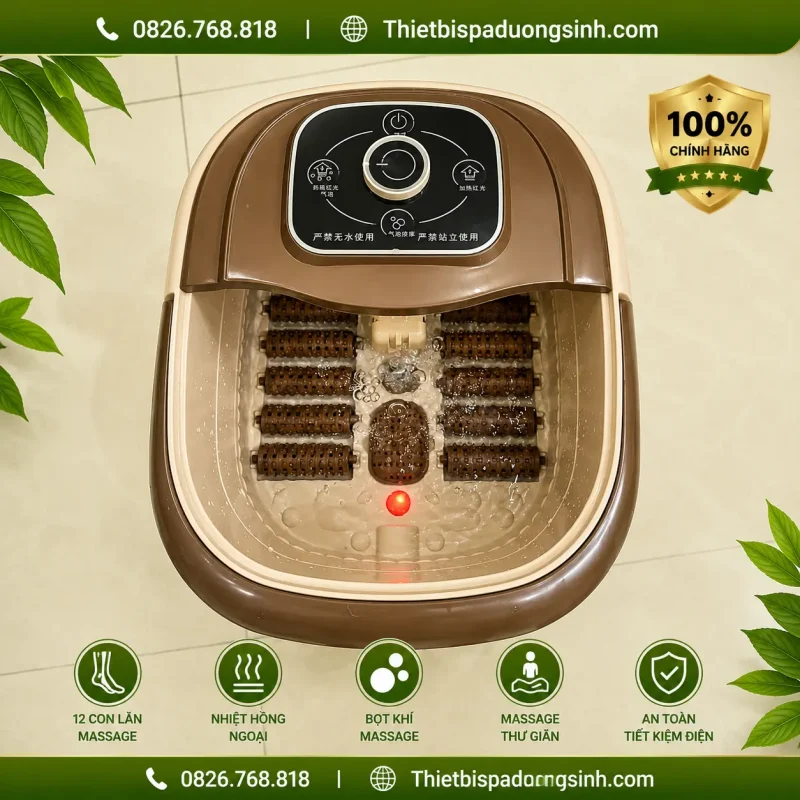 Máy Ngâm Chân Massage Cao Cấp – Bồn Ngâm Chân Tự Làm Nóng Nước, Sục Khí, Massage Thư Giãn