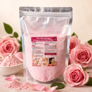 Bột Dẻo Mặt Nạ Hoa Hồng Collagen Cánh Hoa Hồng 1000g – Mặt Nạ Đắp Mặt Dưỡng Da Mềm Mịn Cho Spa