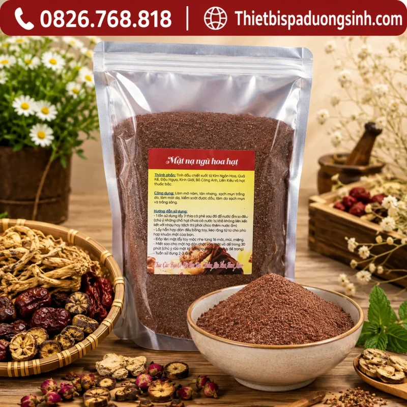 Bột Mặt Nạ Ngũ Hoa Hạt Nhỏ - Hạt To Đắp Mặt 1000G – Chăm Sóc Da, Làm Sạch & Hỗ Trợ Da Mụn