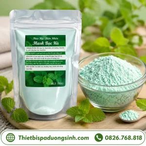 Bột Mặt Nạ Dẻo Bạc Hà Đắp Mặt Đẹp Da – Mặt Nạ Bạc Hà Giảm Mụn, Hỗ Trợ Trắng Da, Se Khít Lỗ Chân Lông Gói 1000g