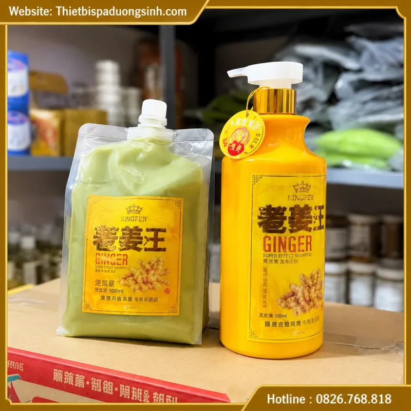 Cặp Dầu Gội Xả Gừng Nóng Và Lạnh Cao Cấp – Chăm Sóc Tóc & Da Đầu Chuyên Nghiệp