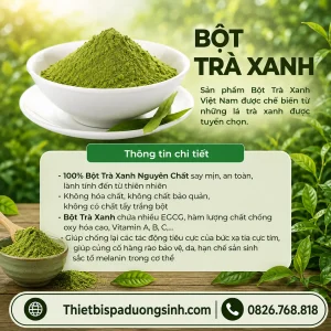 Bột Trà Xanh Nguyên Chất 100% Mặt Nạ Trà Xanh Đắp Mặt Bóc Bã Nhờn, Ngừa Mụn, Mờ Thâm 1000G