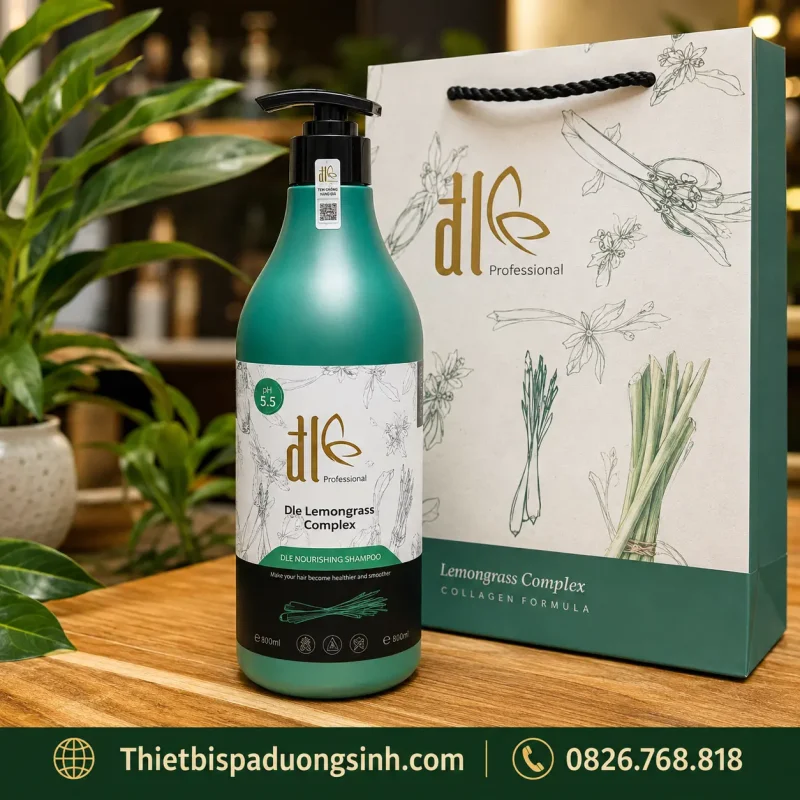 Cặp Dầu Gội Xả ĐL DLE Lemongrass Complex 750ml – Chăm Sóc Tóc Sả Chanh Cao Cấp